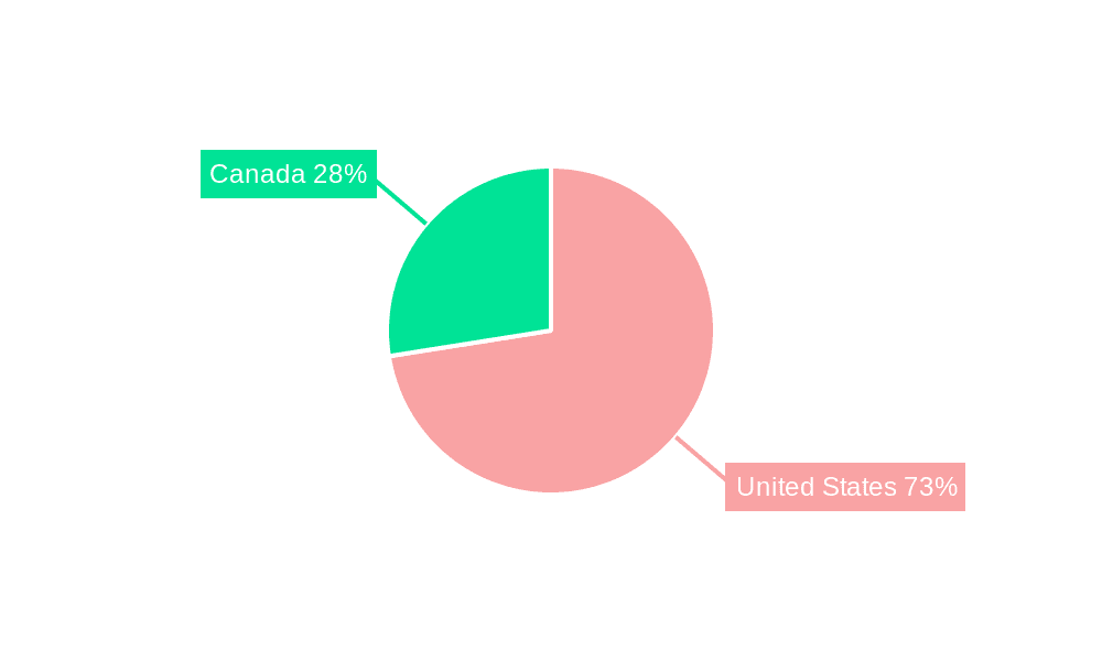 North America Refrigerator Market Market Share by Region - Global Geographic Distribution