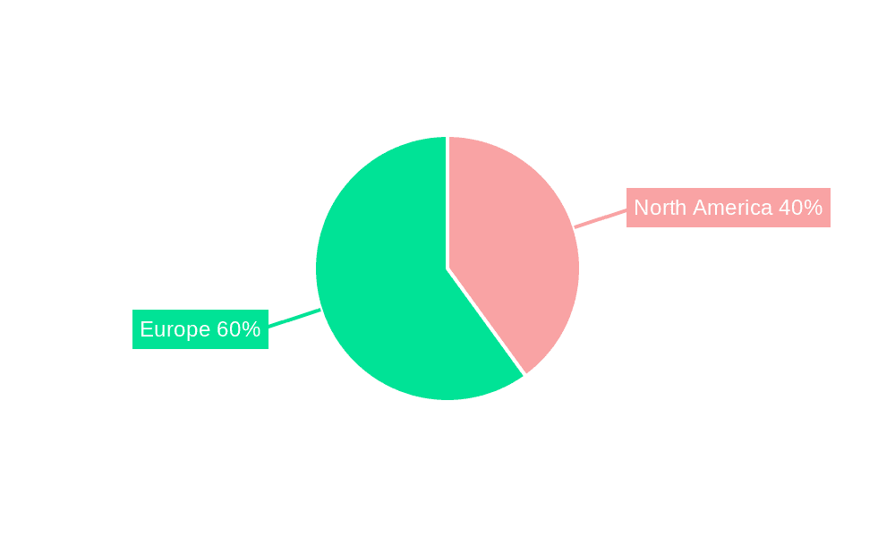 North America and Europe Bioplastics Market Market Share by Region - Global Geographic Distribution
