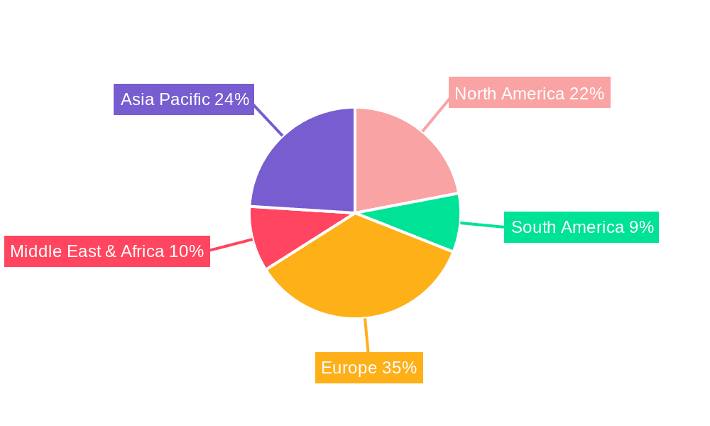 Offshore Construction Vessel Market Share by Region - Global Geographic Distribution