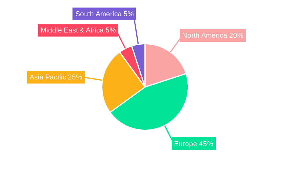 Offshore Wind Turbine Installation Service Market Share by Region - Global Geographic Distribution