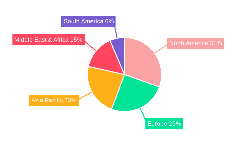 Oil and Gas Separator Market Share by Region - Global Geographic Distribution