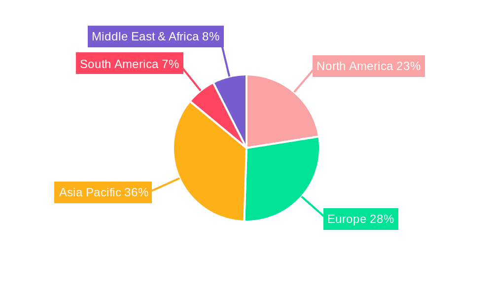 PVC Tape for Automotive Wiring Harness Market Share by Region - Global Geographic Distribution
