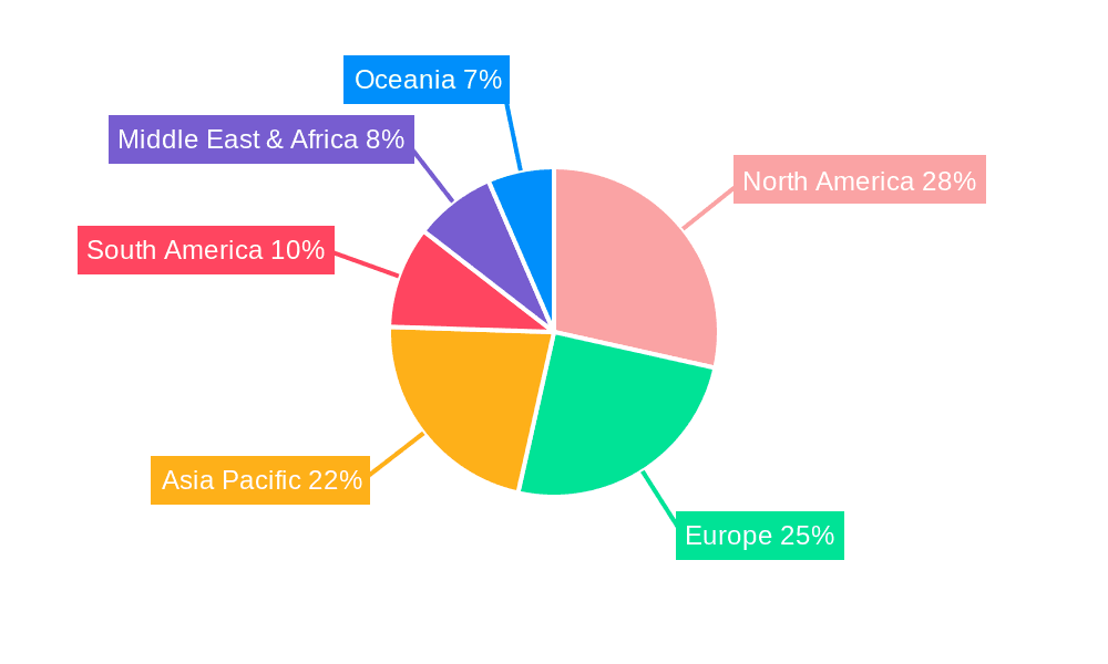 Packaged Antiseptic Products Market Share by Region - Global Geographic Distribution