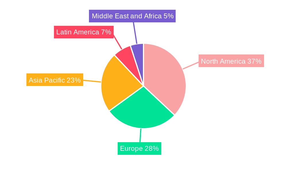 Pain Management Software Market Market Share by Region - Global Geographic Distribution