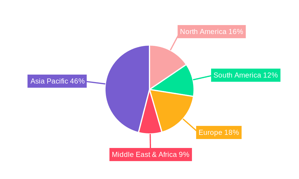 Palm Fatty Acid Distillate Market Share by Region - Global Geographic Distribution