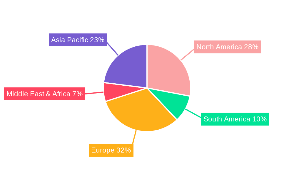 Paper Creasing Machines Market Share by Region - Global Geographic Distribution