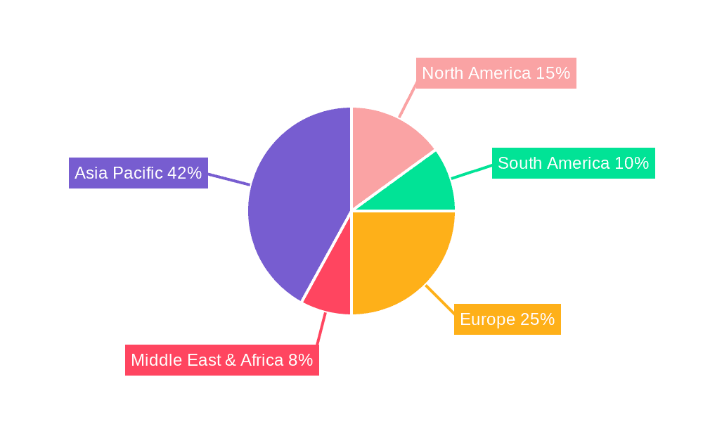 Pneumatic Tires of Rubber for Motorcycle Market Share by Region - Global Geographic Distribution