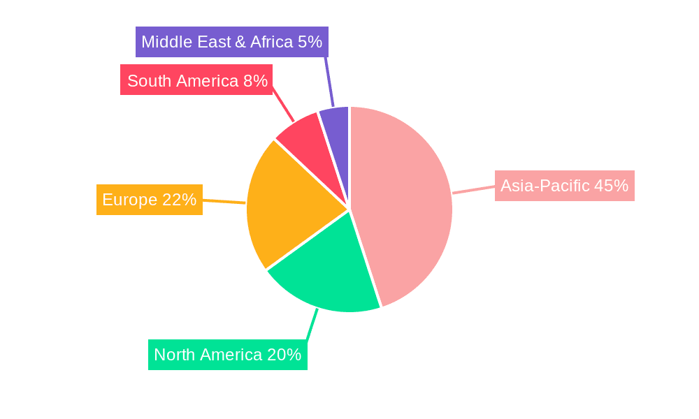 Polymer-Modified Cementitious Mortar Market Market Share by Region - Global Geographic Distribution