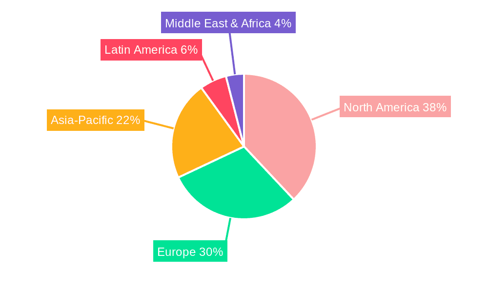Pressure Ulcer Treatment Market Market Share by Region - Global Geographic Distribution