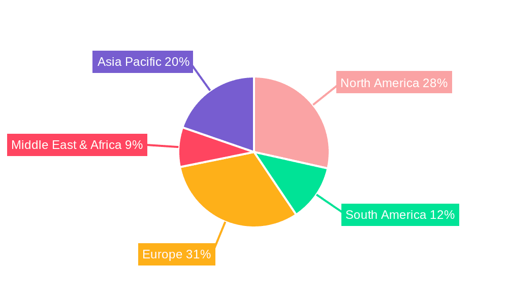 Private Charging Station for Electric Vehicle Market Share by Region - Global Geographic Distribution