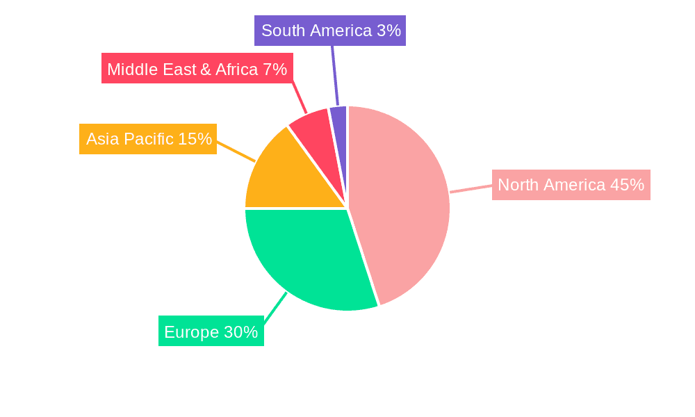 Private and Executive Jet Services Market Share by Region - Global Geographic Distribution