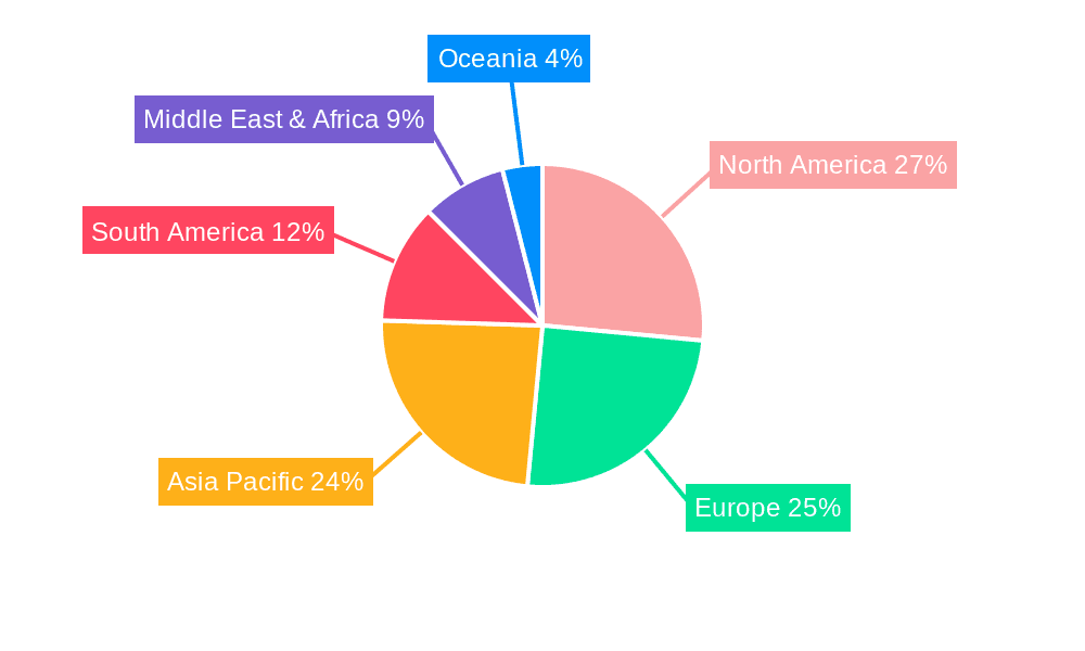 Probiotic Yeast for Feed Market Share by Region - Global Geographic Distribution
