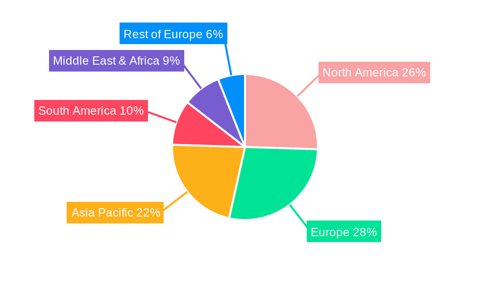 Processed Meat Emulsifier Market Share by Region - Global Geographic Distribution