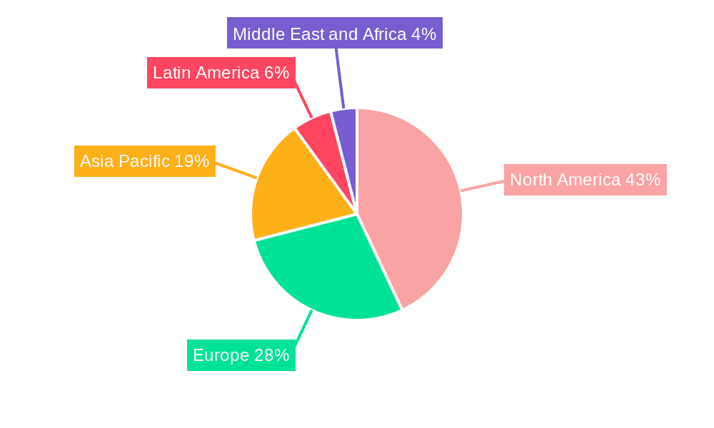Public Safety and Security Market Market Share by Region - Global Geographic Distribution