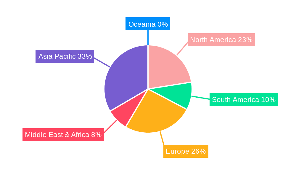 Pure Cotton Face Towel Market Share by Region - Global Geographic Distribution