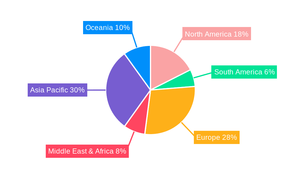 Railway PCB Connectors Market Share by Region - Global Geographic Distribution
