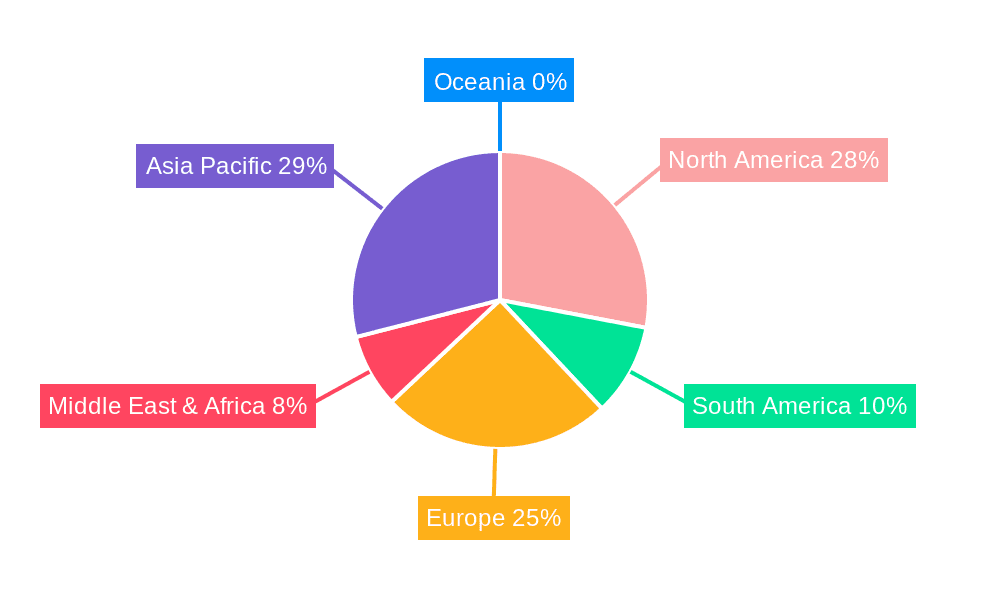 Rechargeable Night Light Market Share by Region - Global Geographic Distribution