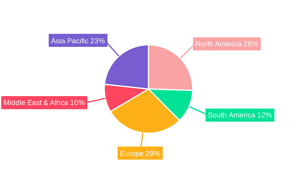 Residential Building Dry Mortar Market Share by Region - Global Geographic Distribution