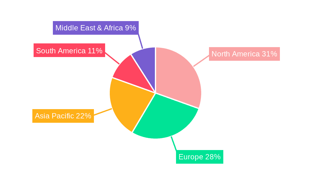 Sandwich Cookies Market Share by Region - Global Geographic Distribution