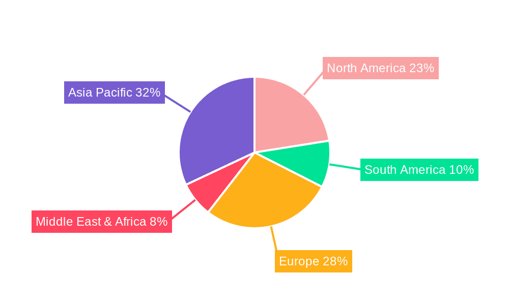 Saturating Base Paper Market Share by Region - Global Geographic Distribution