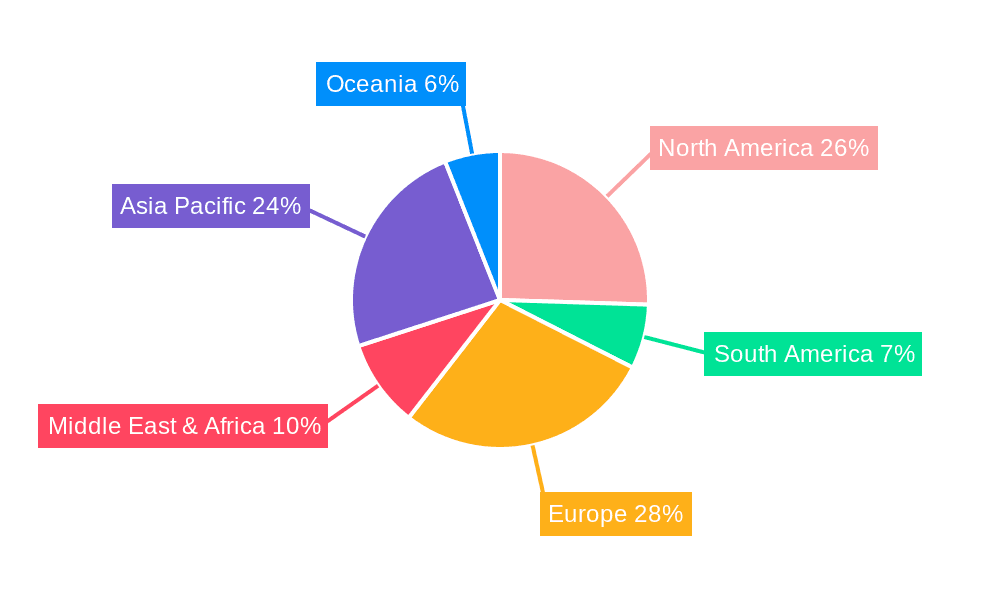 Scratch Resistant Additives for Automotive Interiors Market Share by Region - Global Geographic Distribution