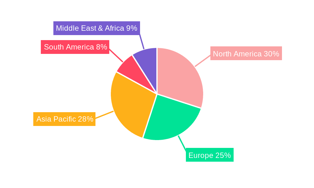 Seat Covers Market Share by Region - Global Geographic Distribution