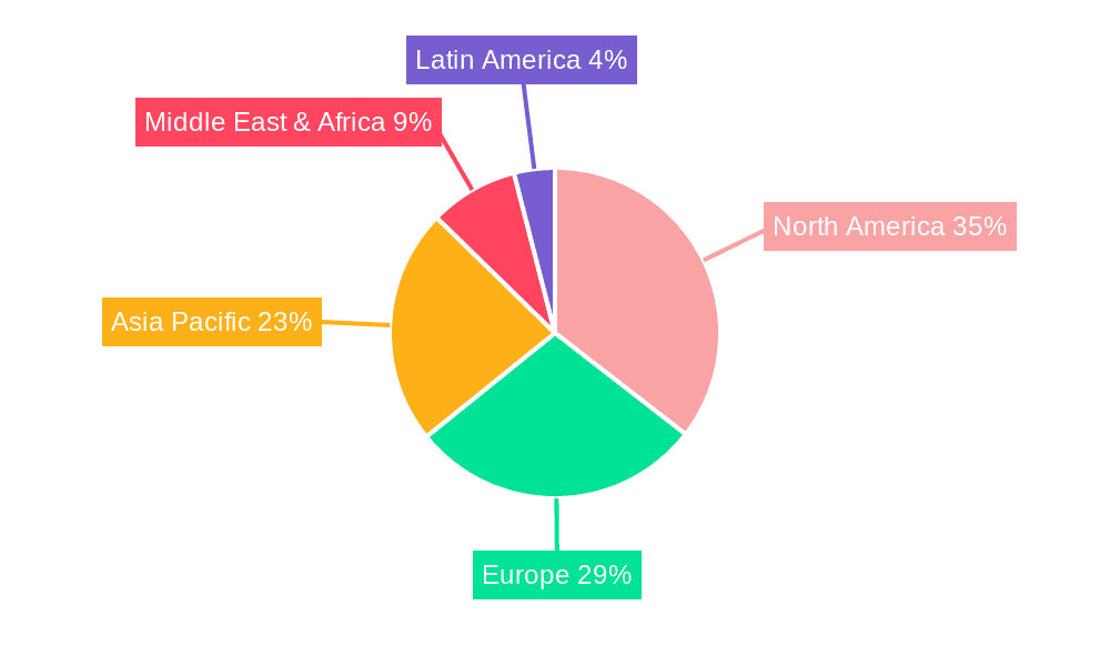 Self-Propelled Artillery System Market Market Share by Region - Global Geographic Distribution