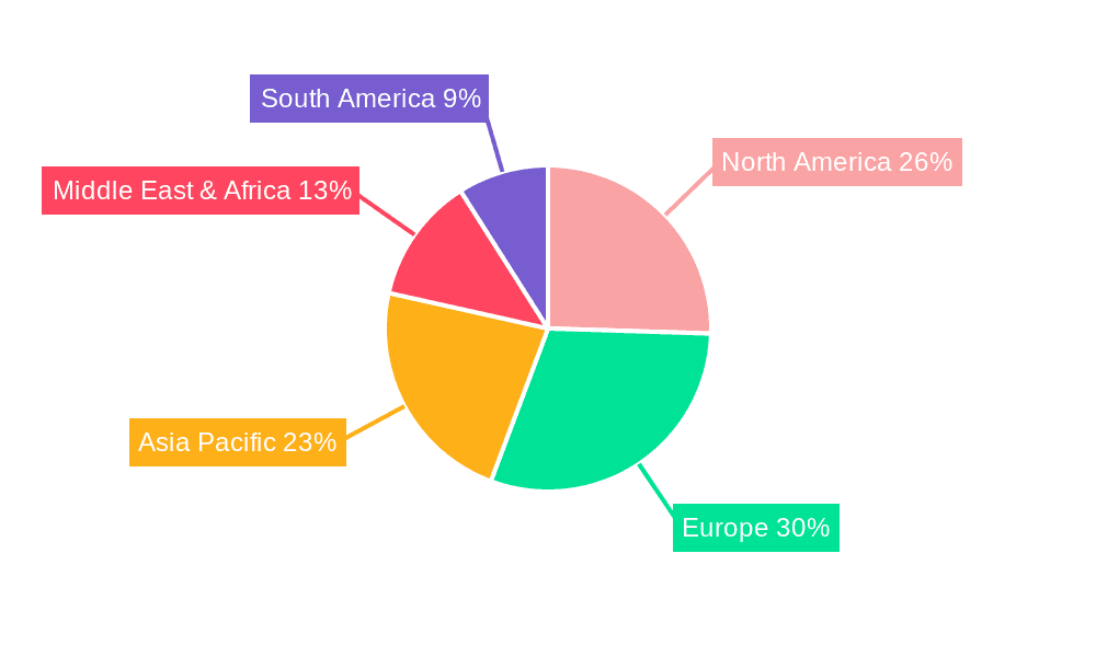 Self-propelled Artillery Market Share by Region - Global Geographic Distribution
