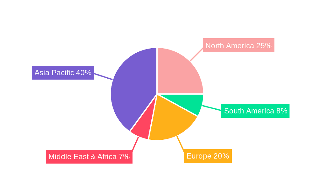 Semiconductor Electroplating Chemicals Market Share by Region - Global Geographic Distribution