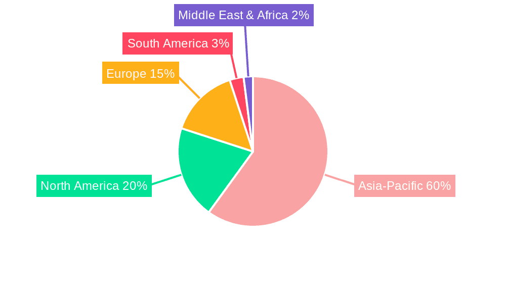 Silicon Metal Market Market Share by Region - Global Geographic Distribution