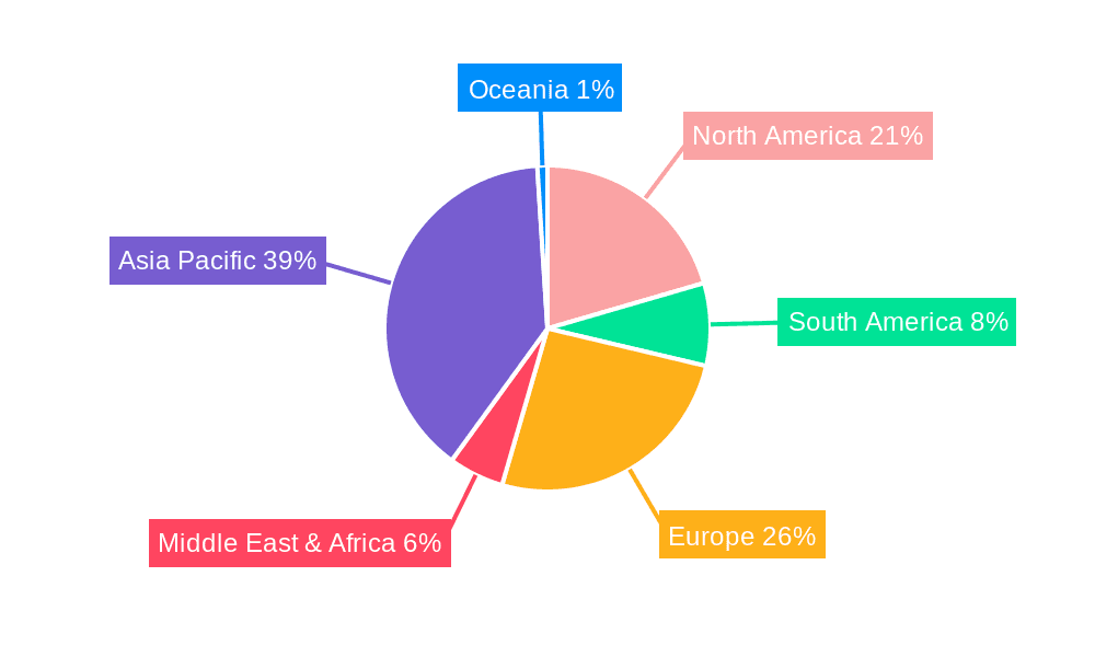 Silicone Products for Chemical Market Share by Region - Global Geographic Distribution