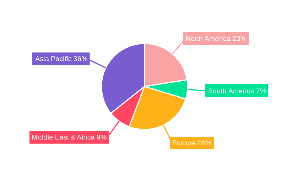 Silicone Surface Additives Market Share by Region - Global Geographic Distribution