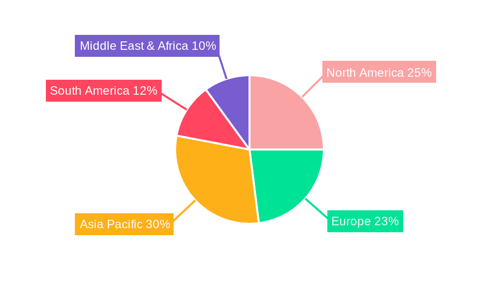 Silicone-free Food Antifoaming Agents Market Share by Region - Global Geographic Distribution