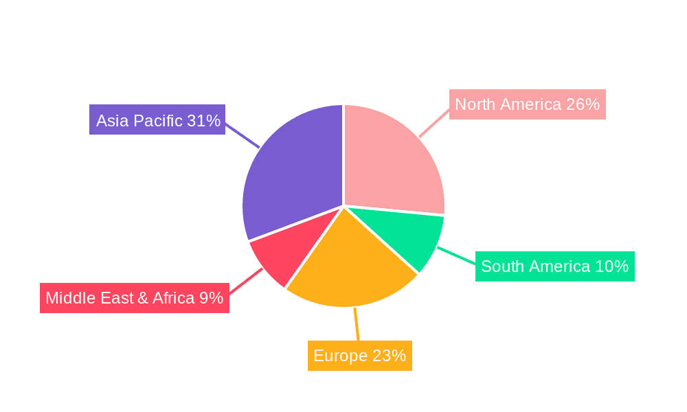 Sodium Hydroxide for Industrial Use Market Share by Region - Global Geographic Distribution