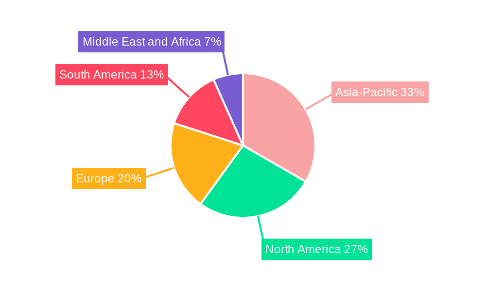 Sodium Sulfide Market Market Share by Region - Global Geographic Distribution
