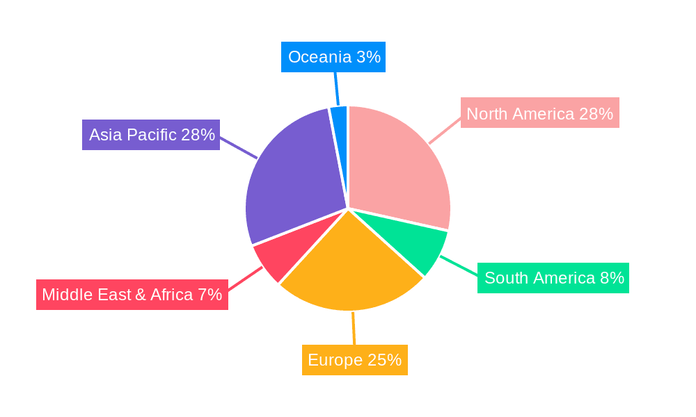 Solid Press-on Tire Market Share by Region - Global Geographic Distribution