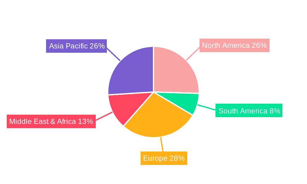 Solvent-Based Coating Market Share by Region - Global Geographic Distribution