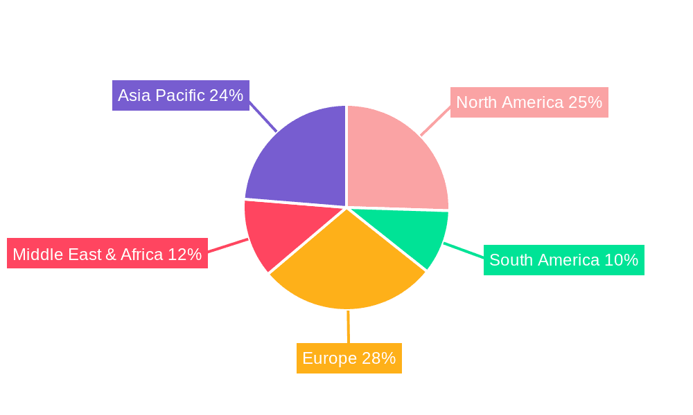 Tap Water Treatment Chemicals Market Share by Region - Global Geographic Distribution