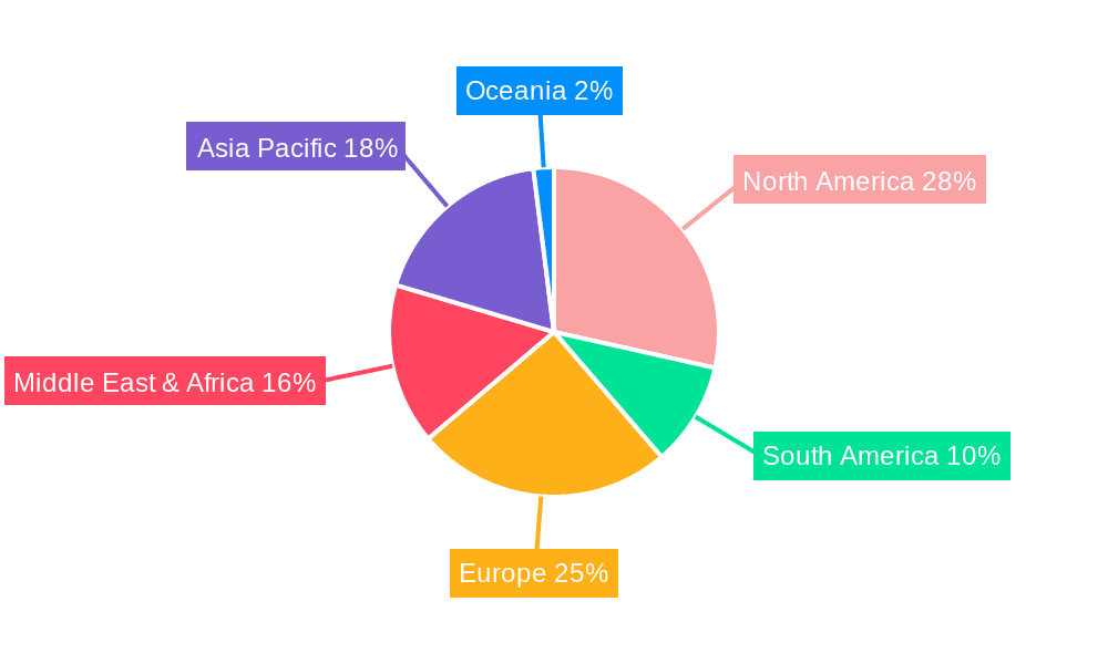 Telescopic Boom Offshore Crane Market Share by Region - Global Geographic Distribution