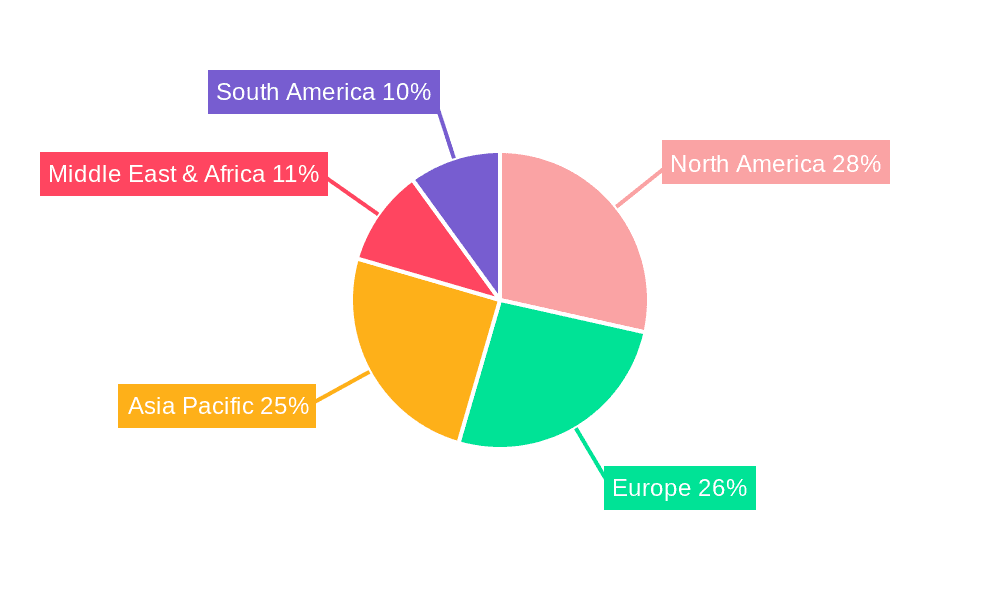 Temporary Power Rental Market Share by Region - Global Geographic Distribution
