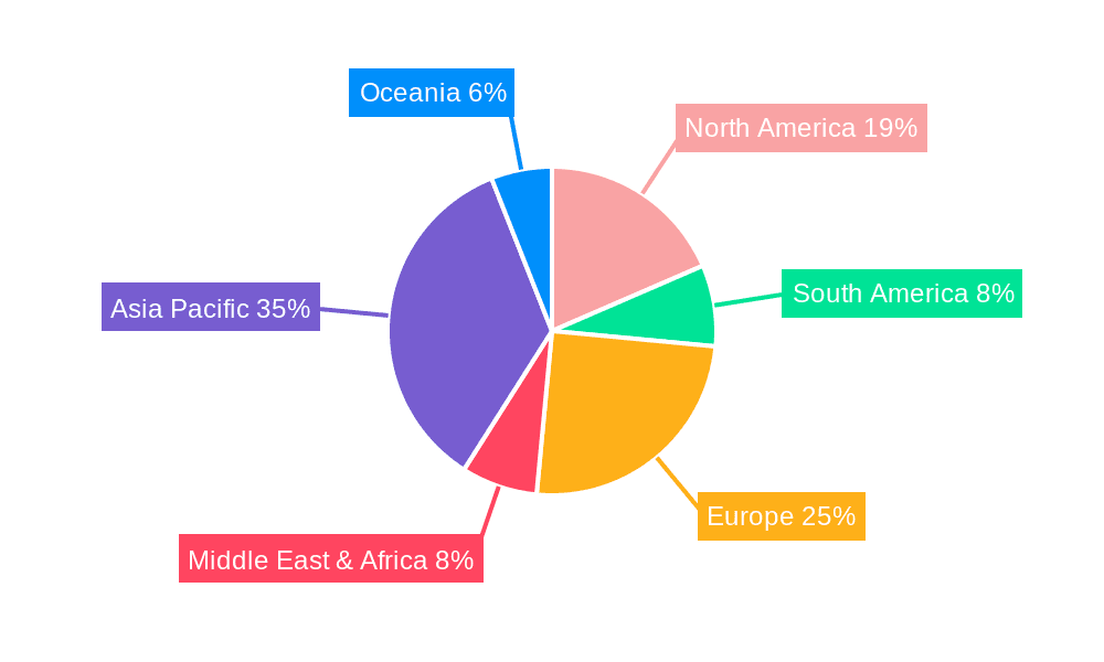 Textile Finisher Market Share by Region - Global Geographic Distribution