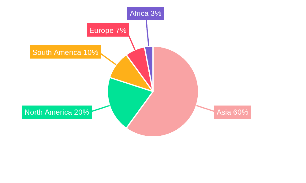 Tracked Rice Harvester Market Share by Region - Global Geographic Distribution