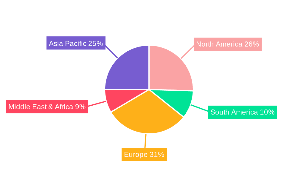 Triethanolamine Hydrochloride Market Share by Region - Global Geographic Distribution