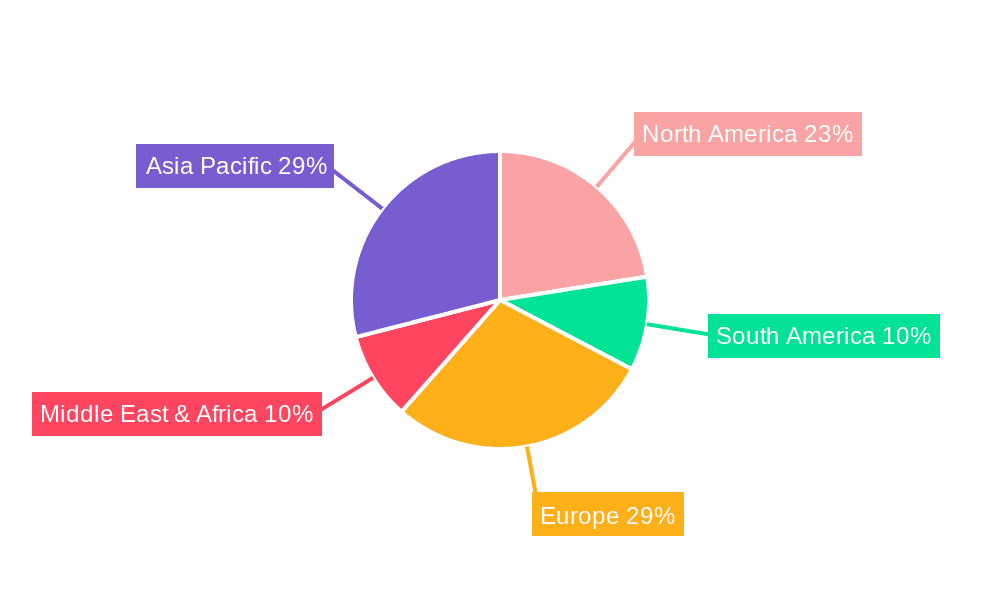 Twist Opening Brick Liquid Carton Market Share by Region - Global Geographic Distribution