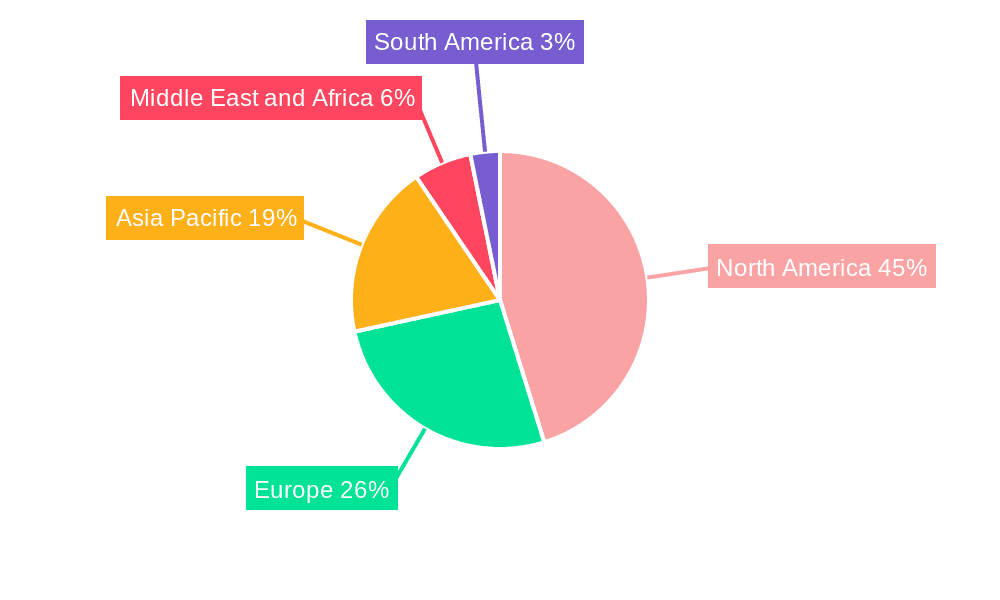 U.S. Cyber Security Market Market Share by Region - Global Geographic Distribution