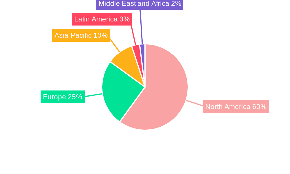 U.S. Substance Use Disorder Treatment Market Market Share by Region - Global Geographic Distribution