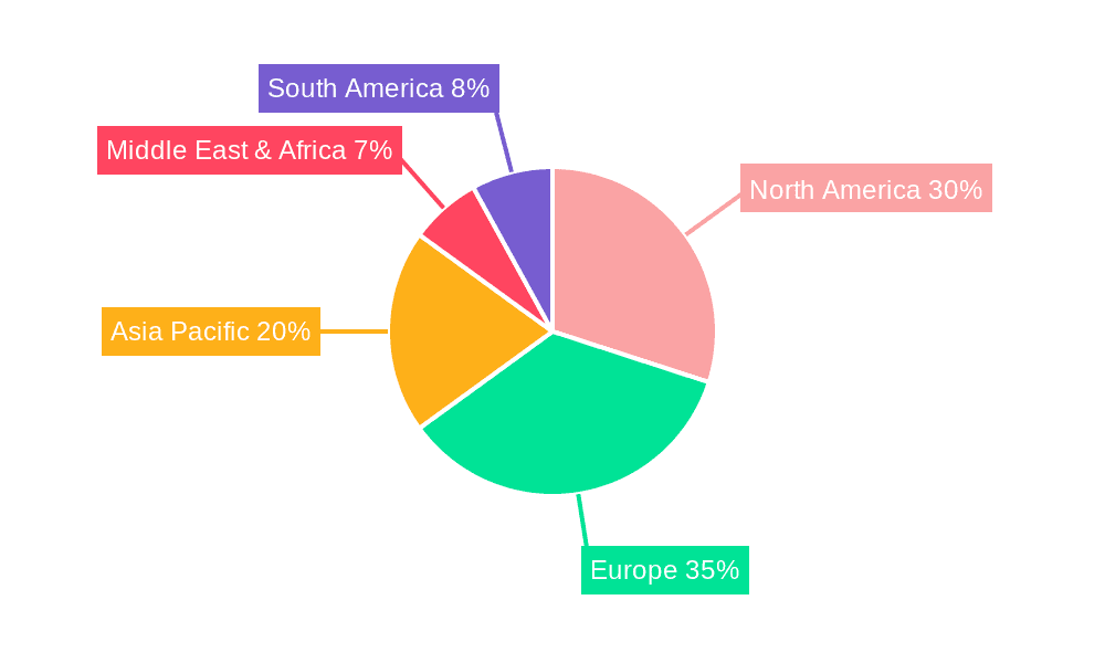 Vehicle Performance Tuning and Engine Remapping Services Market Share by Region - Global Geographic Distribution