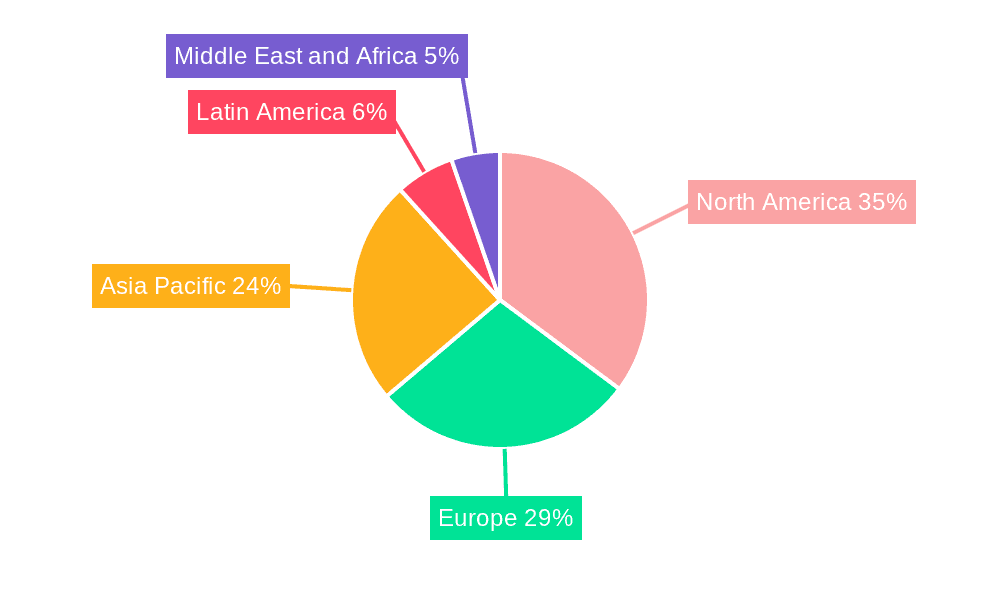 Video Surveillance Market Market Share by Region - Global Geographic Distribution