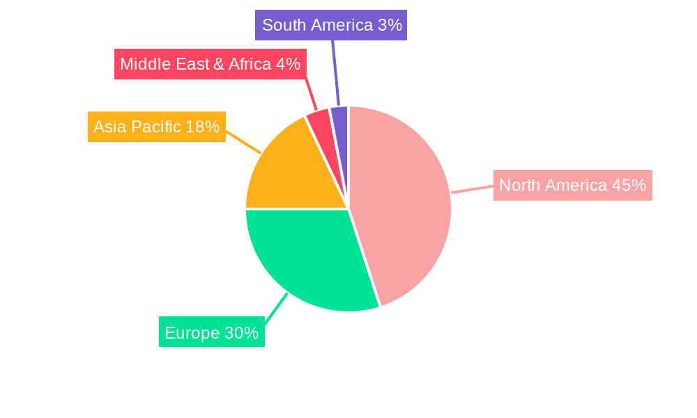Vulnerability Assessment and Penetration Testing Market Share by Region - Global Geographic Distribution