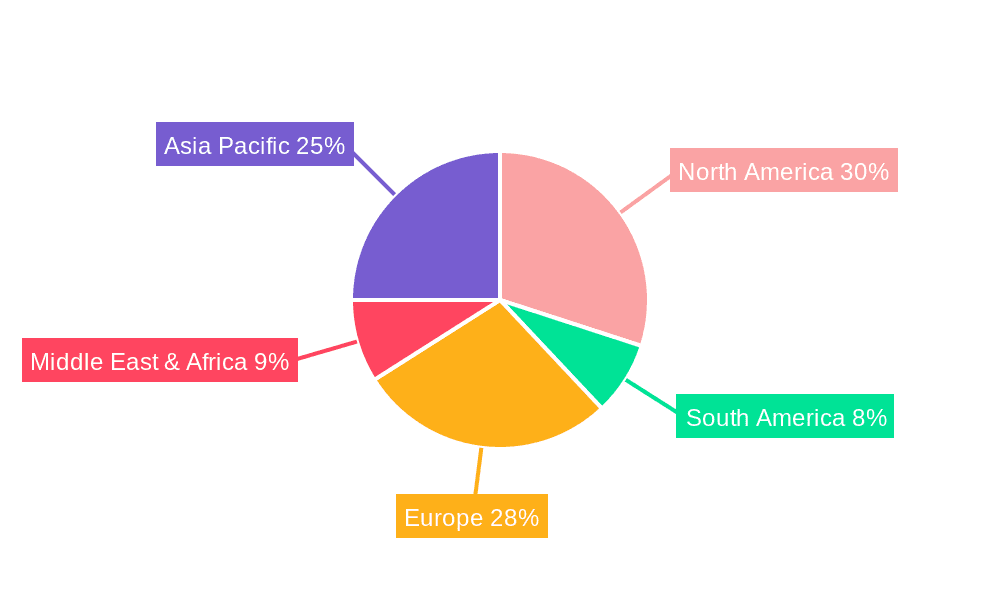 Walk-In Closets Market Share by Region - Global Geographic Distribution